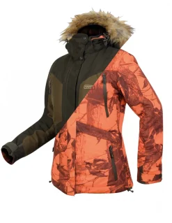 Vestes-HART OUTDOOR Hart Altai-J2D Veste Femme Brown/Camo Blaze Rever