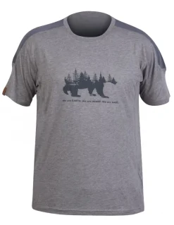 Chemises Et T-Shirts-HART OUTDOOR Hart Bear-Ts T-Shirt Grey Melange