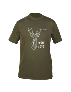 Chemises Et T-Shirts-HART OUTDOOR Hart Branded Cerf T-Shirt Green